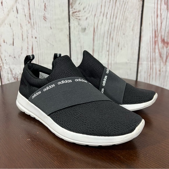 Adidas cloud foam mesh WoMen's Black Slip-On Shoes light weight & comfy 7  GUC - Picture 9 of 16